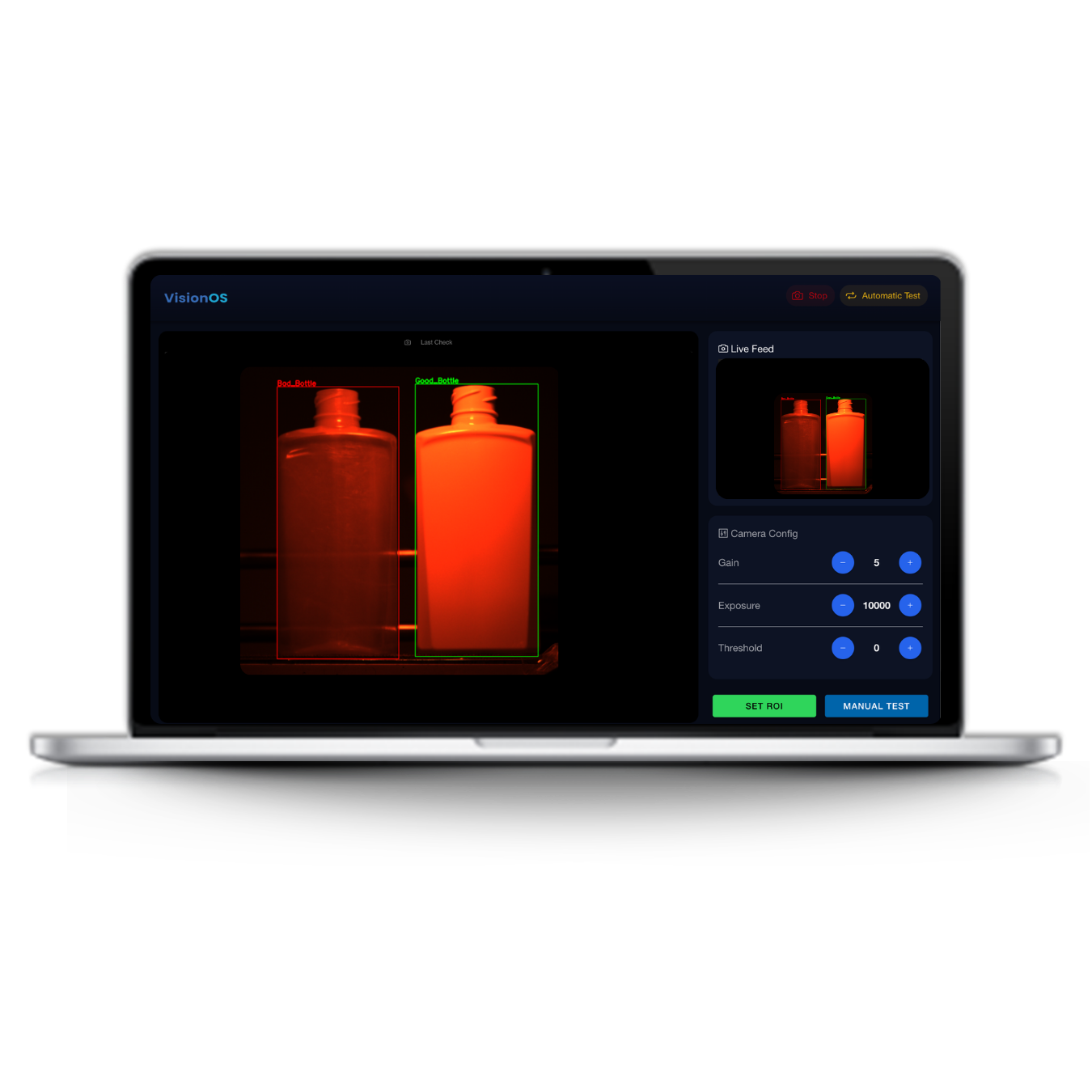AI machine vision automated defect detection and part rejection system